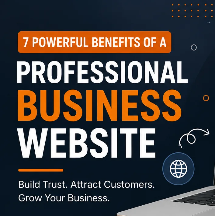 professional business website design on desktop and mobile